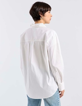 Camisa Map de algodón manga larga para mujer