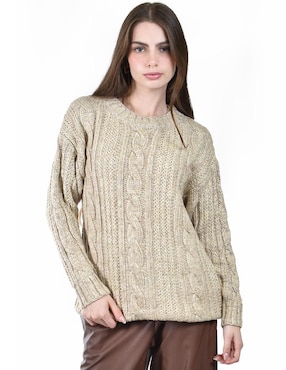 Suéter Roman Fashion cuello redondo para mujer
