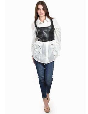 Top Roman Fashion escote cuadrado tirante delgado