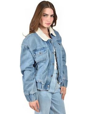 Chamarra denim Roman Fashion de mezclilla para mujer