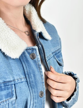 Chamarra denim Roman Fashion de mezclilla para mujer