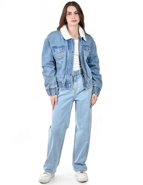 Chamarra denim Roman Fashion de mezclilla para mujer