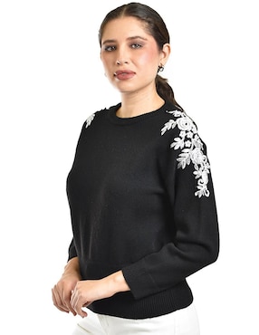 Suéter Roman Fashion cuello redondo para mujer