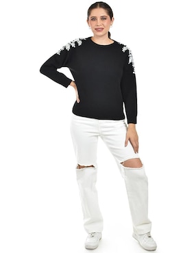 Suéter Roman Fashion cuello redondo para mujer