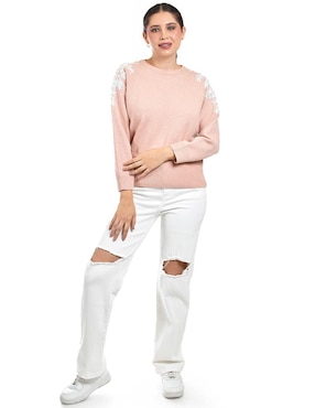 Suéter Roman Fashion cuello redondo para mujer