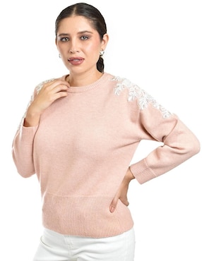 Suéter Roman Fashion cuello redondo para mujer