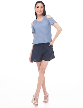 Blusa Lvyou manga corta para mujer
