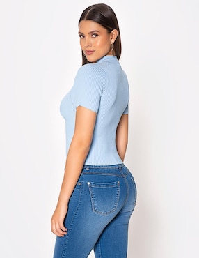 Blusa Studio F manga corta para mujer