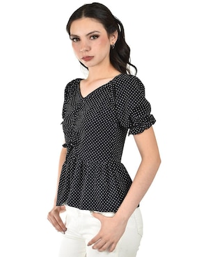 Blusa Roman Fashion manga corta para mujer