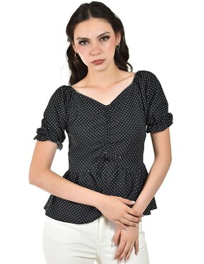 Blusa Roman Fashion manga corta para mujer