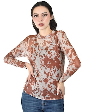 Blusa Roman Fashion manga larga para mujer