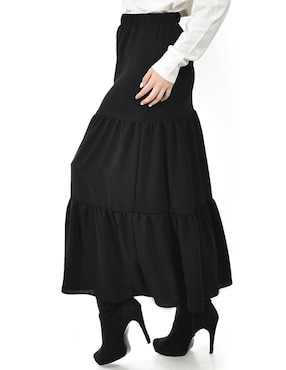 Falda largo Roman Fashion a la cintura alta