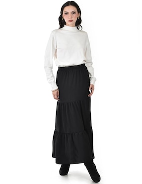 Falda largo Roman Fashion a la cintura alta