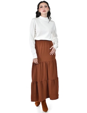 Falda largo Roman Fashion a la cintura alta