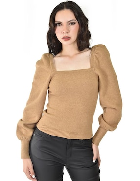 Suéter Roman Fashion cuello cuadrado para mujer