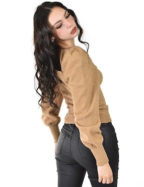 Suéter Roman Fashion cuello cuadrado para mujer