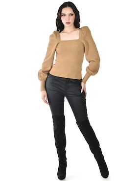 Suéter Roman Fashion cuello cuadrado para mujer