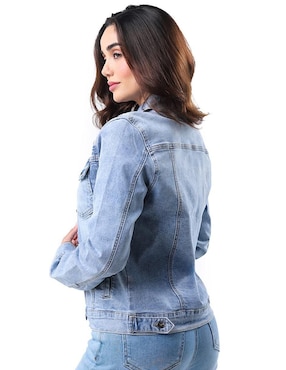 Chamarra Roman Fashion de mezclilla para mujer