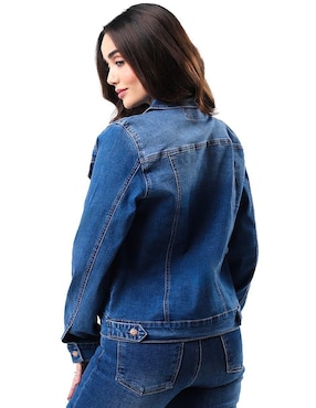 Chamarra Roman Fashion de mezclilla para mujer