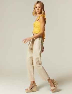 Pantalón chino Studio F straight para mujer