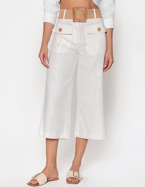 Pantalón capri Studio F amplio para mujer