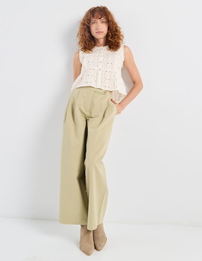 Pantalón coulotte Petite Studio straight para mujer