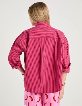 Sobrecamisa Map de algodón manga larga para mujer