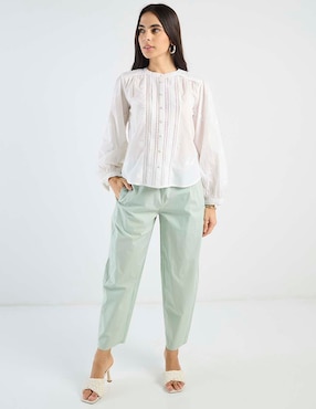 Pantalón coulotte Petite Studio relajado para mujer