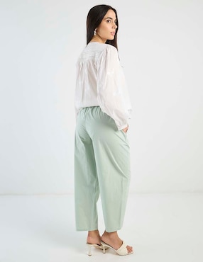 Pantalón coulotte Petite Studio relajado para mujer