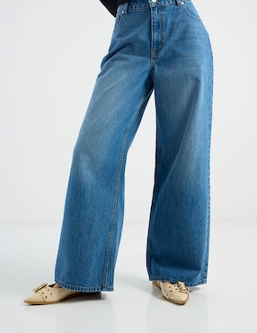 Jeans amplio cintura Map para mujer