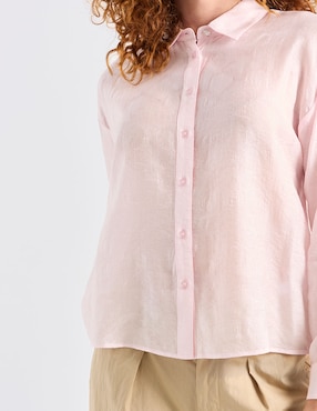Camisa Petite Studio manga larga para mujer