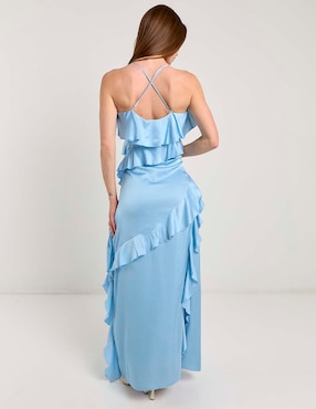 Vestido maxi de fiesta Map espalda cruzada