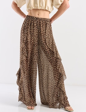 Pantalón acampanado Map relajado para mujer