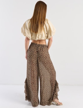 Pantalón acampanado Map relajado para mujer