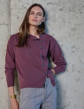 Suéter Renatta&Go cuello con botón para mujer