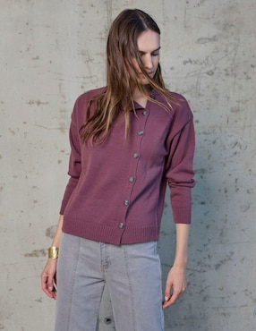 Suéter Renatta&Go cuello con botón para mujer