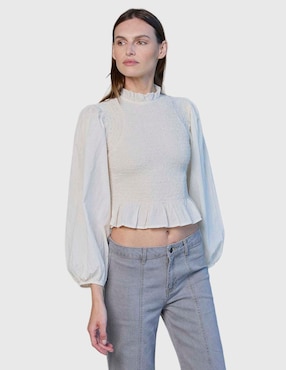 Blusa Renatta&Go manga larga para mujer