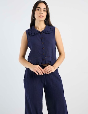 Blusa camisera Petite Studio para mujer