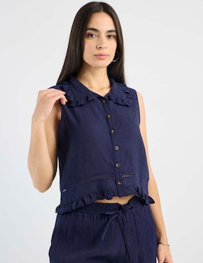 Blusa camisera Petite Studio para mujer