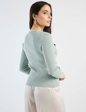 Suéter Petite Studio cuello V para mujer