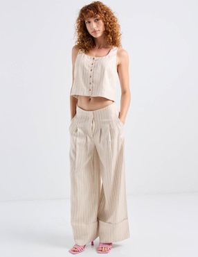 Pantalón easy pant Petite Studio wide leg para mujer