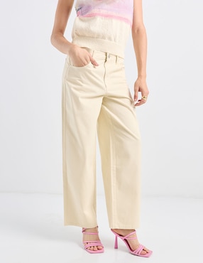 Jeans coulotte straight cintura Petite Studio para mujer