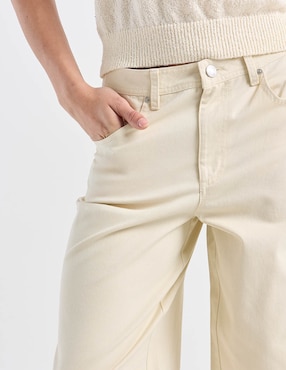 Jeans coulotte straight cintura Petite Studio para mujer