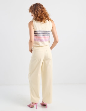 Jeans coulotte straight cintura Petite Studio para mujer