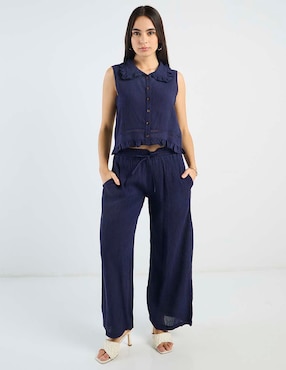 Pantalón relaxed Petite Studio amplio para mujer