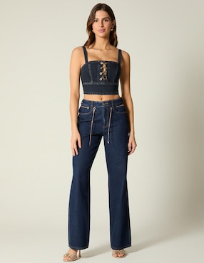 Jeans boot Studio F Prodigy Denim Luxury Chain para mujer