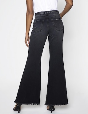 Jeans campana Studio F Wang Black para mujer