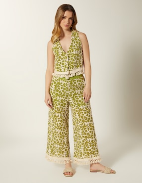 Pantalón capri Studio F Puerto de Gante relajado para mujer
