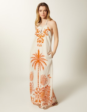 Vestido largo casual Studio F Palmeras del Desierto para mujer
