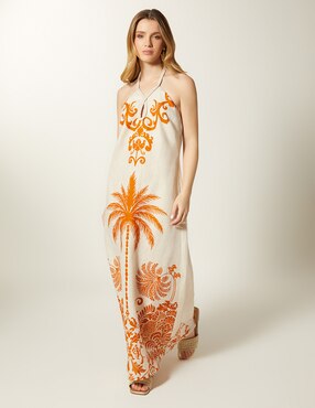 Vestido largo casual Studio F Palmeras del Desierto para mujer
